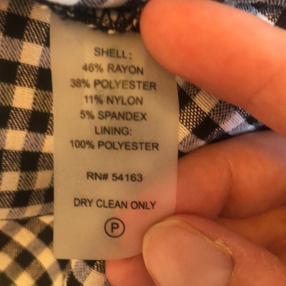 NWOT Calvin Klein Blue and Black Gingham Dress - Picture 6 of 6